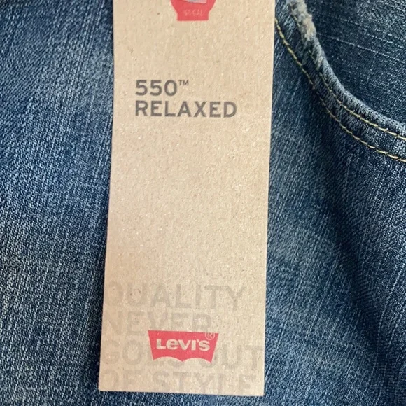 Relisted Levi’s 550 relaxed jean loose through thigh tapered leg cotton 38 46 50 - Picture 5 of 17